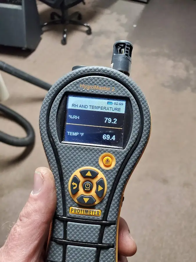 Moisture meter humidity assessment for Fire & Smoke Damage Restoration in San Benito