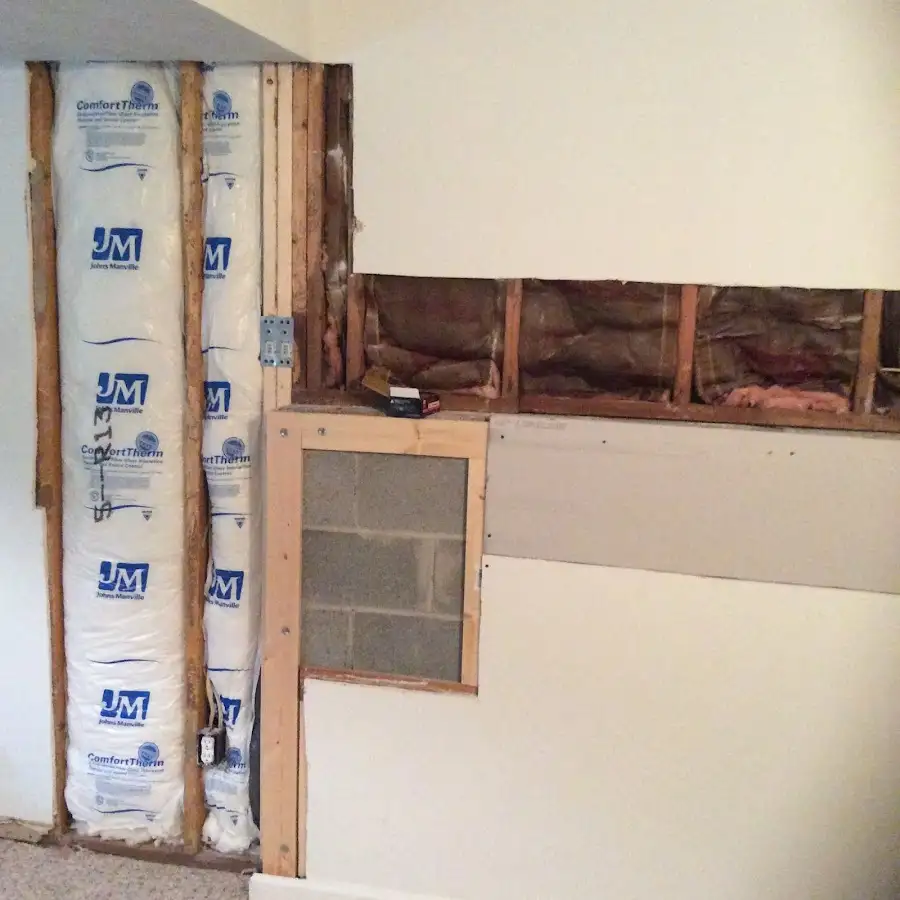 Wall insulation replacement during Contents Cleaning & Restoration in San Benito